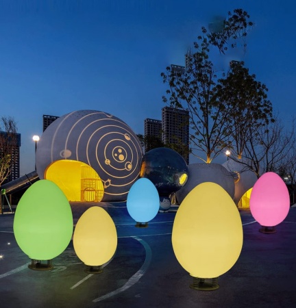 Светильник Яйцо 116х180 питание от 220, RGB