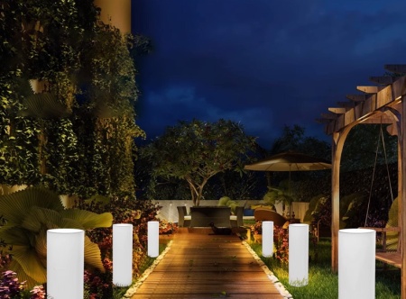 Светильник Цилиндр 30х190 питание от 220, RGB