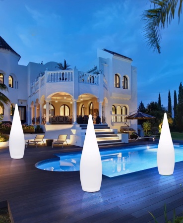 Светильник Капля 36х120 питание от 220, RGB