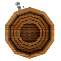 Банный чан 10 граней на подставке с ветрозащитой